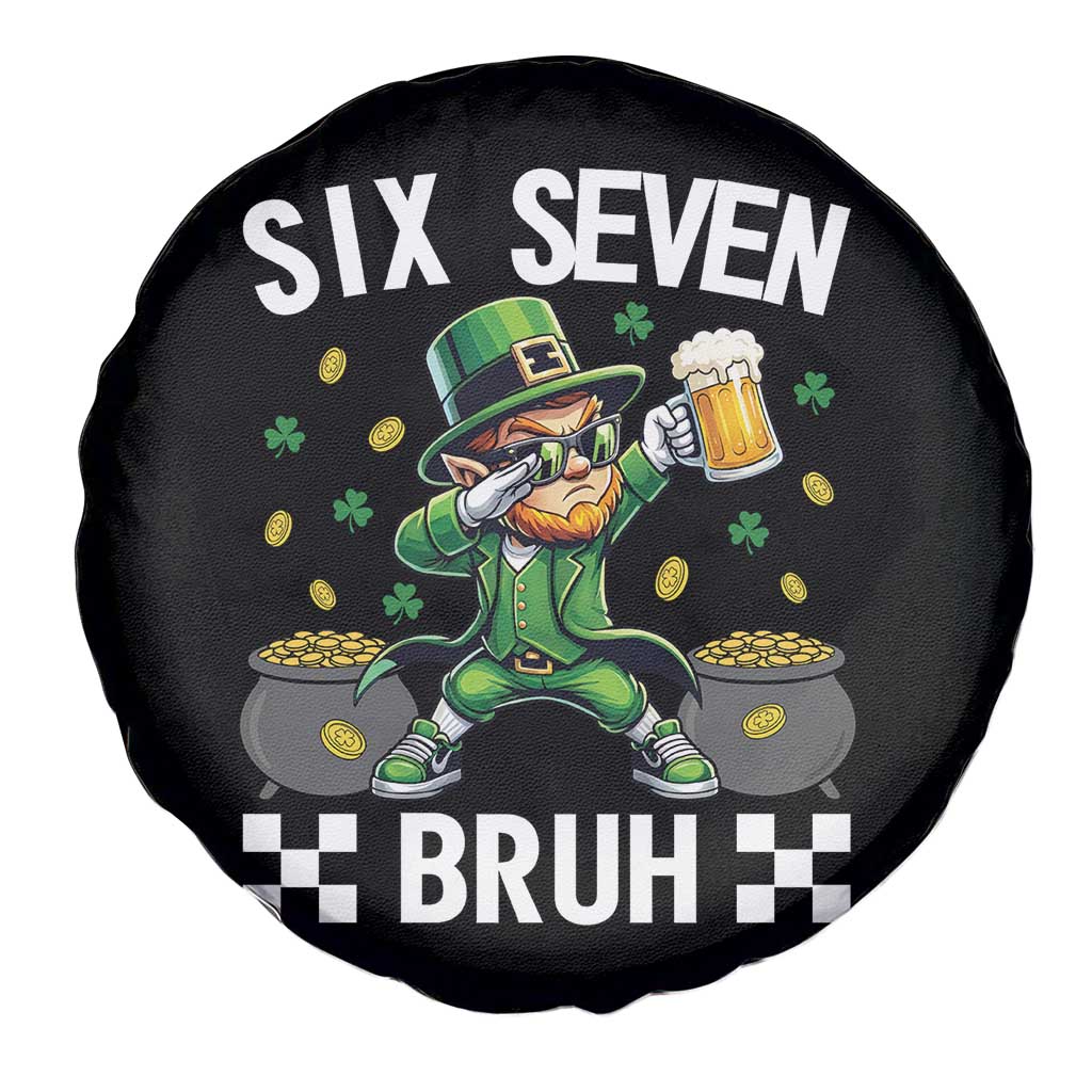 67 Bruh St Patricks Day Spare Tire Cover Funny Six Seven Leprechaun Bruh Meme TS14 Print Your Wear