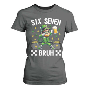 67 Bruh St Patricks Day T Shirt For Women Funny Six Seven Leprechaun Bruh Meme TS14 Dark Heather Print Your Wear