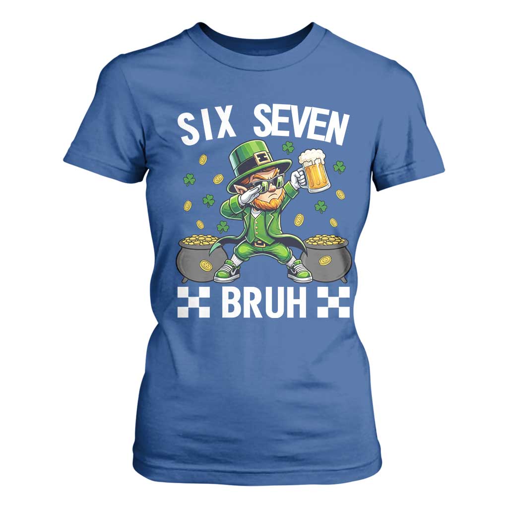 67 Bruh St Patricks Day T Shirt For Women Funny Six Seven Leprechaun Bruh Meme TS14 Royal Blue Print Your Wear