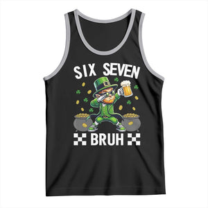 67 Bruh St Patricks Day Tank Top Funny Six Seven Leprechaun Bruh Meme TS14 Black Athletic Heather Print Your Wear