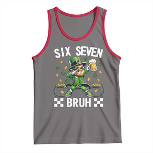 67 Bruh St Patricks Day Tank Top Funny Six Seven Leprechaun Bruh Meme TS14 Deep Heather Red Print Your Wear