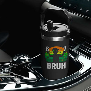67 Bruh St Patricks Day Flip Straw Tumbler Funny Six Seven Boys Kids Meme TS14 Print Your Wear