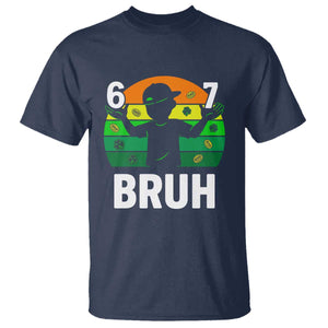 67 Bruh St Patricks Day T Shirt Funny Six Seven Boys Kids Meme TS14 Navy Print Your Wear