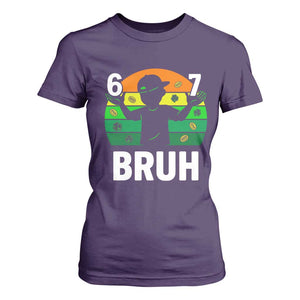 67 Bruh St Patricks Day T Shirt For Women Funny Six Seven Boys Kids Meme TS14 Purple Print Your Wear