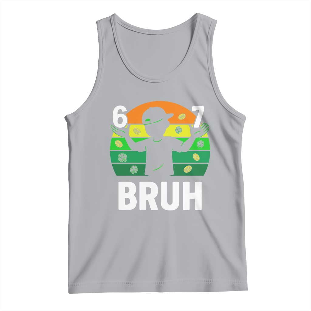 67 Bruh St Patricks Day Tank Top Funny Six Seven Boys Kids Meme TS14 Athletic Heather Print Your Wear