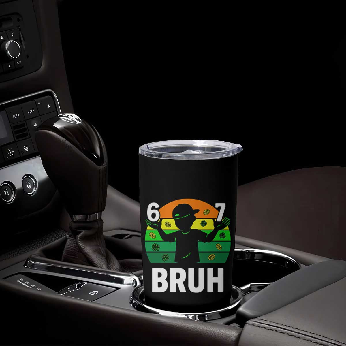 67 Bruh St Patricks Day Tumbler Cup Funny Six Seven Boys Kids Meme TS14 Print Your Wear