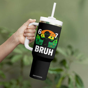 67 Bruh St Patricks Day Tumbler With Handle Funny Six Seven Boys Kids Meme TS14 Print Your Wear