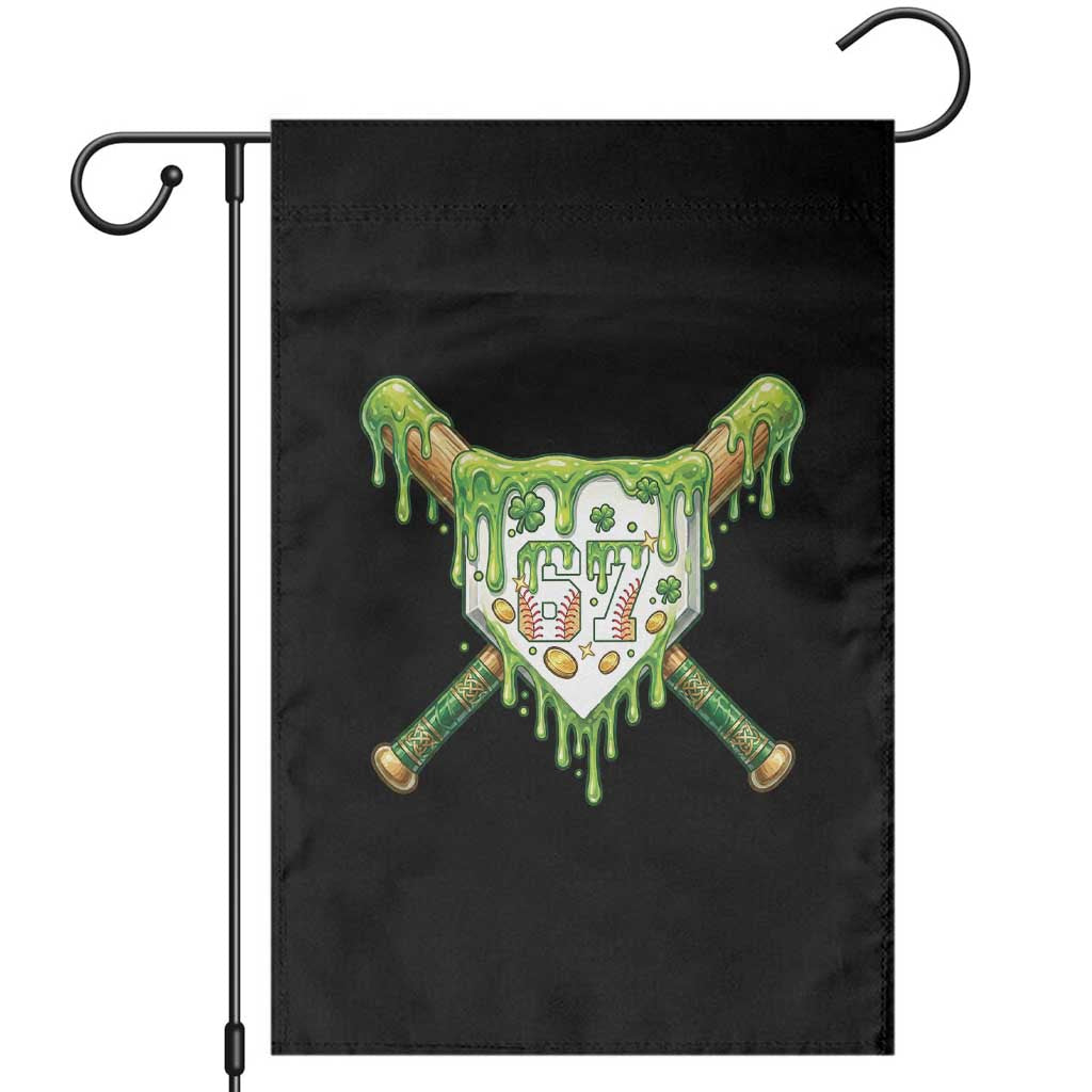 67 St Patricks Day Garden Flag Funny Six Seven Baseball Sport Party Meme TS14 Black Print Your Wear