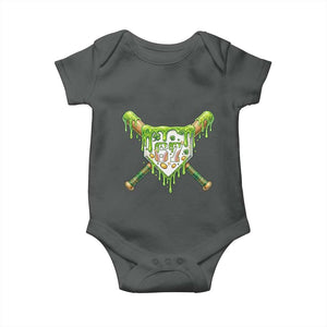 67 St Patricks Day Baby Onesie Funny Six Seven Baseball Sport Party Meme TS14 Dark Heather Print Your Wear