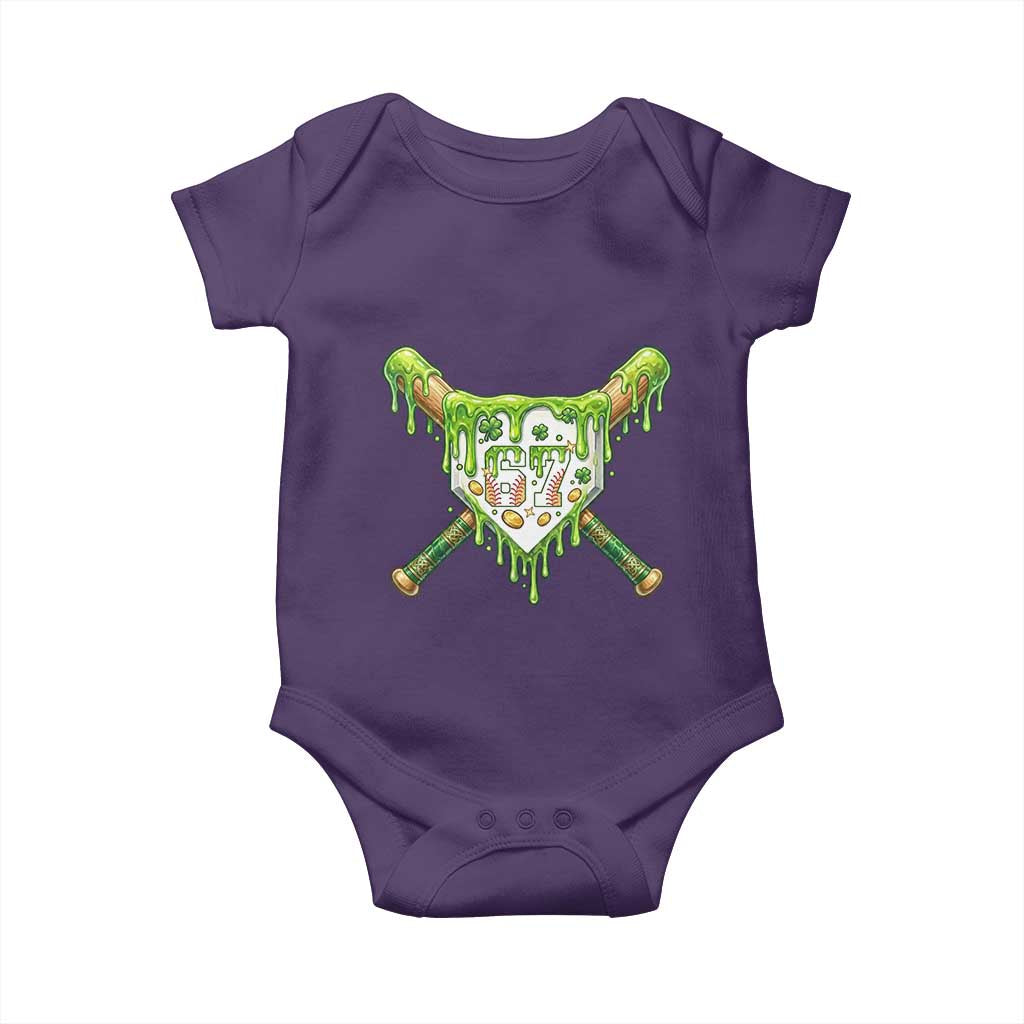 67 St Patricks Day Baby Onesie Funny Six Seven Baseball Sport Party Meme TS14 Purple Print Your Wear
