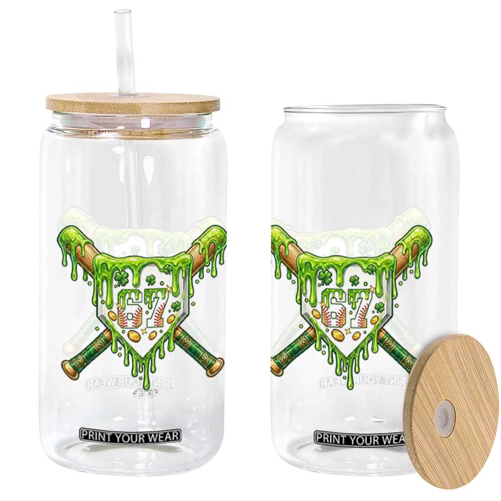 67 St Patricks Day Glass Can Funny Six Seven Baseball Sport Party Meme TS14 Print Your Wear