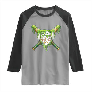 67 St Patricks Day Raglan Shirt Funny Six Seven Baseball Sport Party Meme TS14 Sport Gray Black Print Your Wear