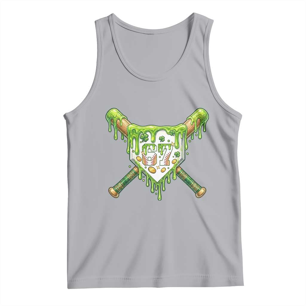 67 St Patricks Day Tank Top Funny Six Seven Baseball Sport Party Meme TS14 Athletic Heather Print Your Wear