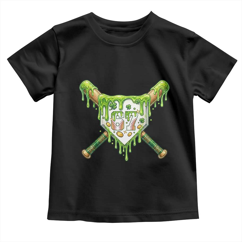 67 St Patricks Day Toddler T Shirt Funny Six Seven Baseball Sport Party Meme TS14 Black Print Your Wear