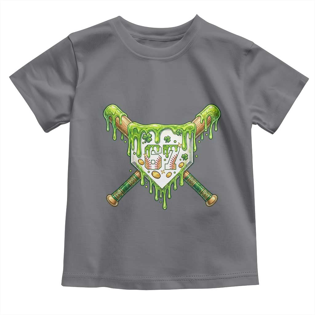 67 St Patricks Day Toddler T Shirt Funny Six Seven Baseball Sport Party Meme TS14 Charcoal Print Your Wear
