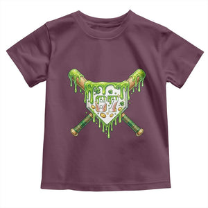 67 St Patricks Day Toddler T Shirt Funny Six Seven Baseball Sport Party Meme TS14 Maroon Print Your Wear