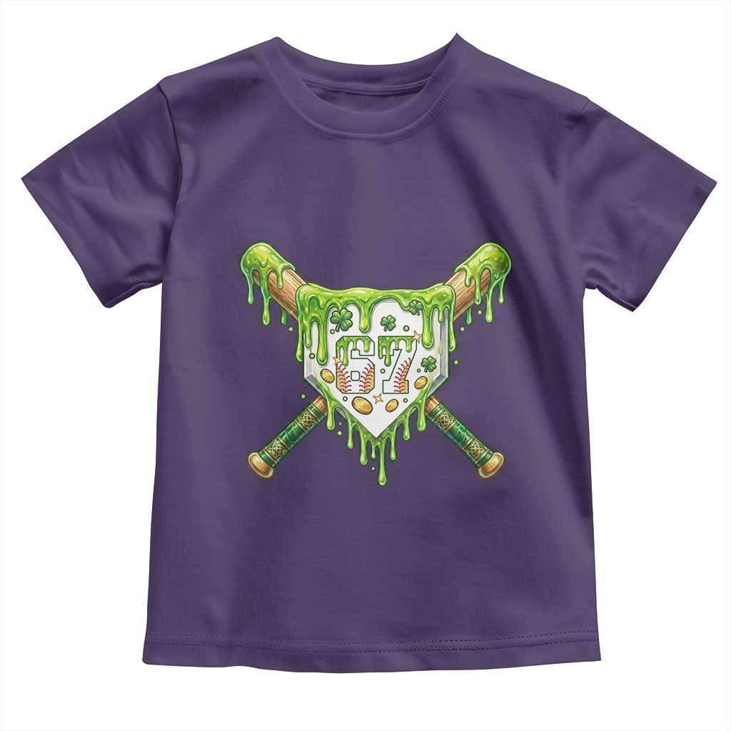 67 St Patricks Day Toddler T Shirt Funny Six Seven Baseball Sport Party Meme TS14 Purple Print Your Wear