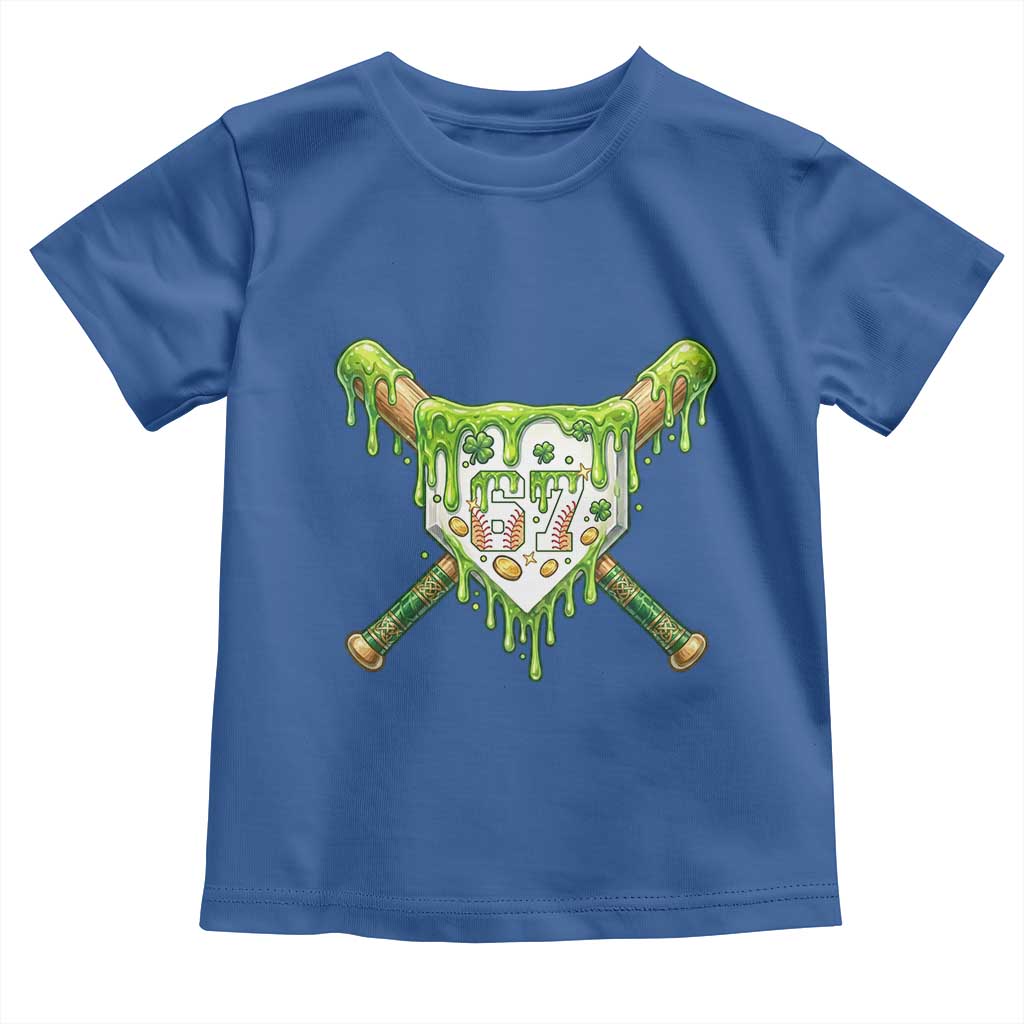 67 St Patricks Day Toddler T Shirt Funny Six Seven Baseball Sport Party Meme TS14 Royal Blue Print Your Wear