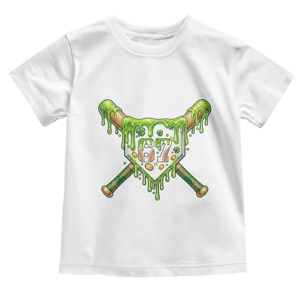67 St Patricks Day Toddler T Shirt Funny Six Seven Baseball Sport Party Meme TS14 White Print Your Wear