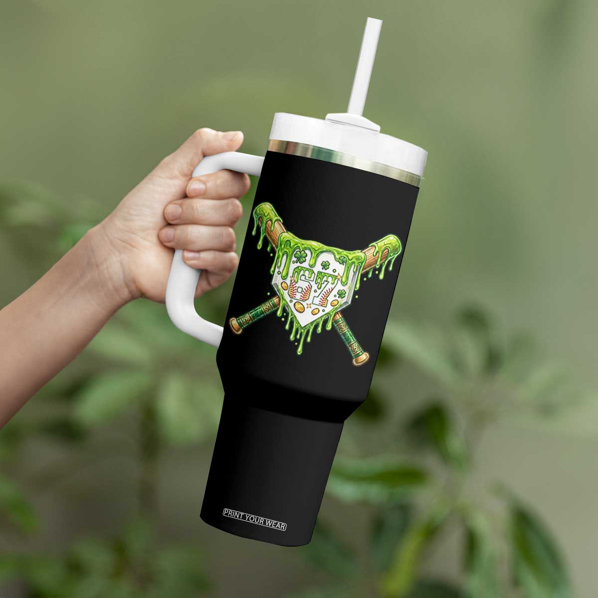 67 St Patricks Day Tumbler With Handle Funny Six Seven Baseball Sport Party Meme TS14 Print Your Wear
