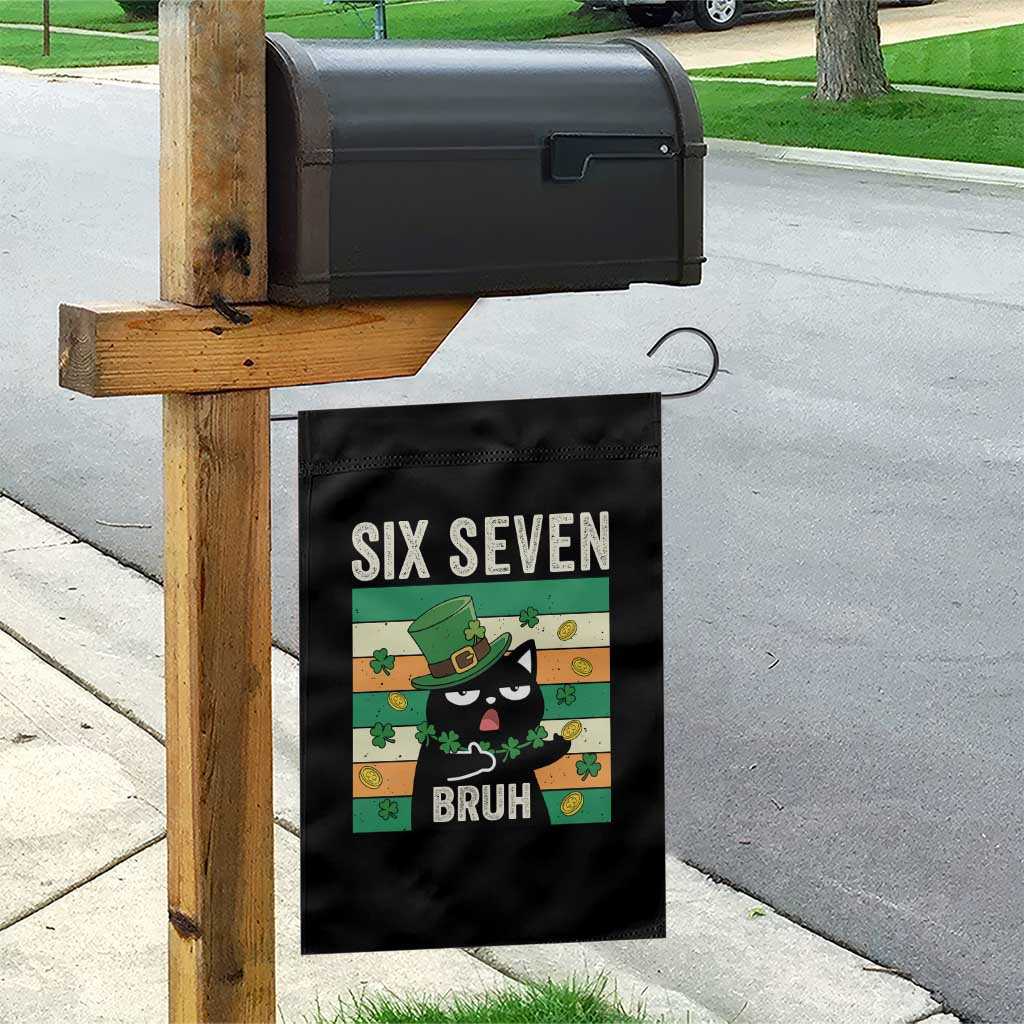 67 Bruh St Patricks Day Garden Flag Funny Cat Bruh Six Seven Meme TS14 Print Your Wear
