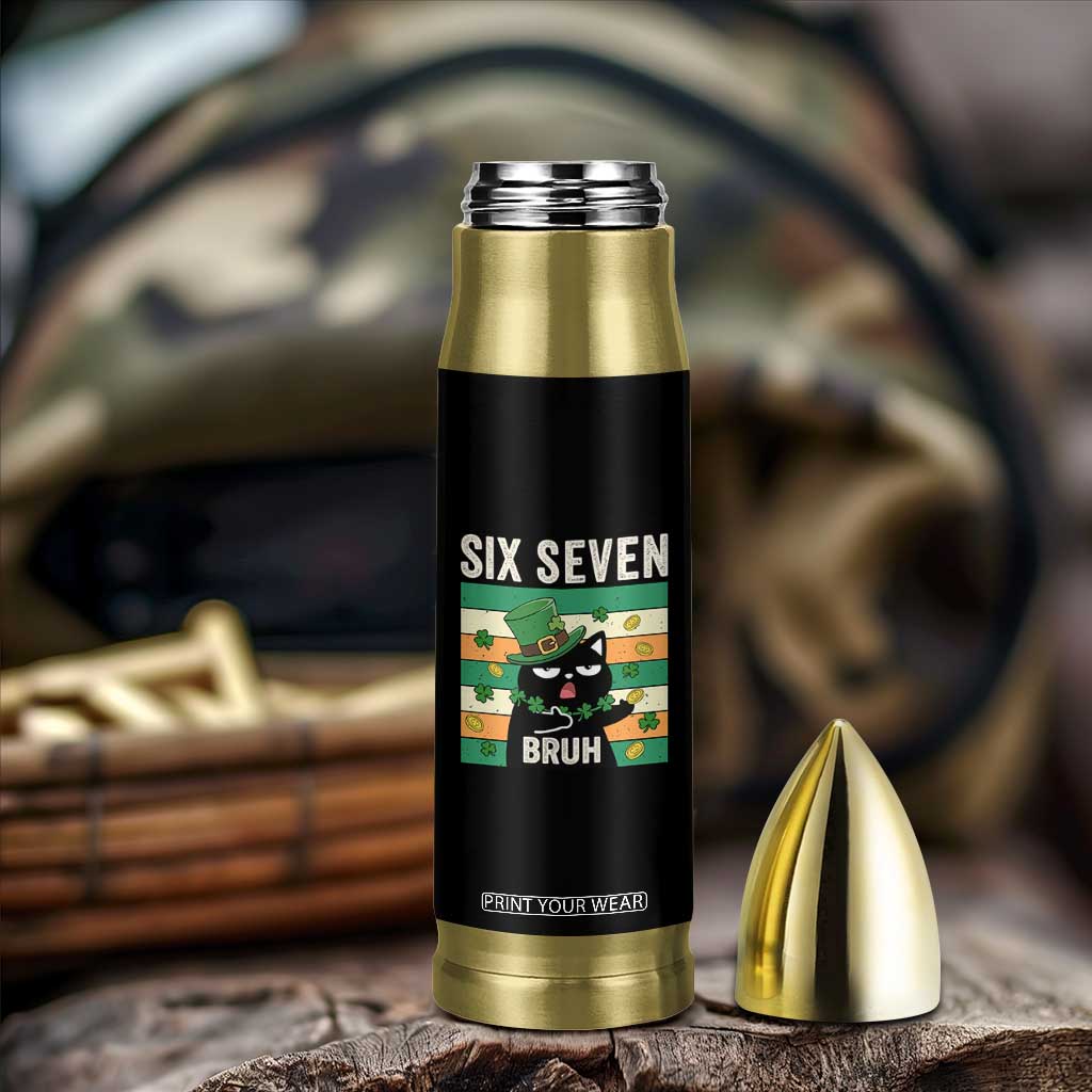 67 Bruh St Patricks Day Bullet Tumbler Funny Cat Bruh Six Seven Meme TS14 Print Your Wear