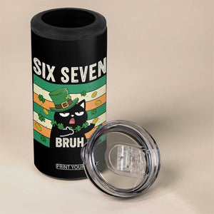 67 Bruh St Patricks Day 4 in 1 Can Cooler Tumbler Funny Cat Bruh Six Seven Meme TS14 Print Your Wear