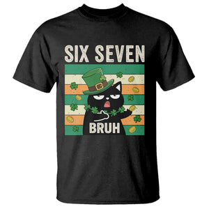 67 Bruh St Patricks Day T Shirt Funny Cat Bruh Six Seven Meme TS14 Black Print Your Wear