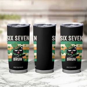 67 Bruh St Patricks Day Tumbler Cup Funny Cat Bruh Six Seven Meme TS14 Print Your Wear