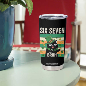 67 Bruh St Patricks Day Tumbler Cup Funny Cat Bruh Six Seven Meme TS14 Print Your Wear