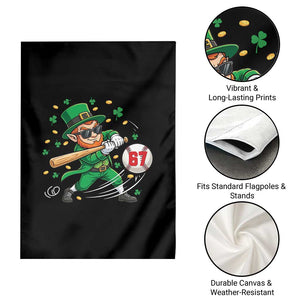 67 St Patricks Day Garden Flag Funny Six Seven Leprechaun Playing Baseball Meme TS14 Print Your Wear