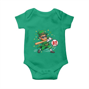 67 St Patricks Day Baby Onesie Funny Six Seven Leprechaun Playing Baseball Meme TS14 Irish Green Print Your Wear