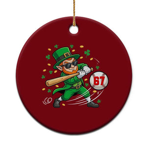 67 St Patricks Day Ceramic Ornament Funny Six Seven Leprechaun Playing Baseball Meme TS14 1pc Red Print Your Wear