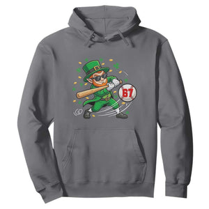 67 St Patricks Day Hoodie Funny Six Seven Leprechaun Playing Baseball Meme TS14 Charcoal Print Your Wear