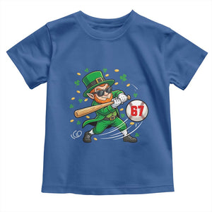 67 St Patricks Day Toddler T Shirt Funny Six Seven Leprechaun Playing Baseball Meme TS14 Royal Blue Print Your Wear