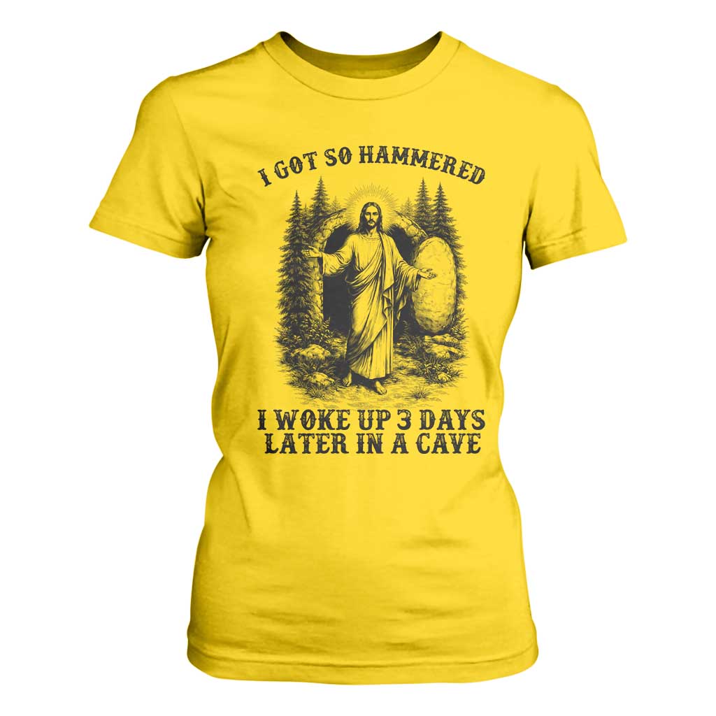 Christian Easter Jesus T Shirt For Women I Got So Hammered Woke Up 3 Days TS14 Daisy Print Your Wear