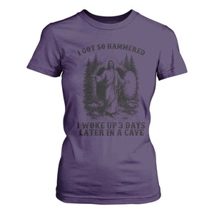 Christian Easter Jesus T Shirt For Women I Got So Hammered Woke Up 3 Days TS14 Purple Print Your Wear