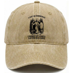 Christian Easter Jesus Washed Cotton Baseball Cap I Got So Hammered Woke Up 3 Days TS14 Print Your Wear