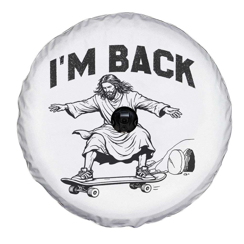 Christian Easter Spare Tire Cover Funny Skateboard Jesus I am Back TS14 Print Your Wear