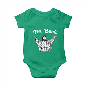 Funny Easter Jesus Meme Baby Onesie I'm Back TS14 Irish Green Print Your Wear