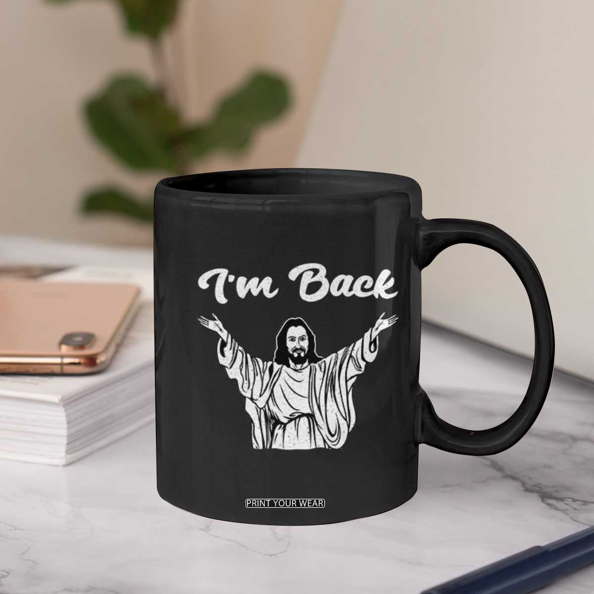 Funny Easter Jesus Meme Coffee Mug I'm Back TS14 Print Your Wear