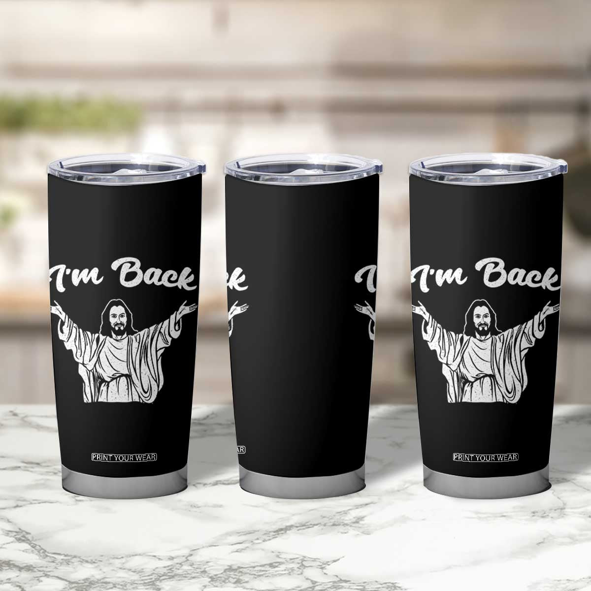 Funny Easter Jesus Meme Tumbler Cup I'm Back TS14 Print Your Wear