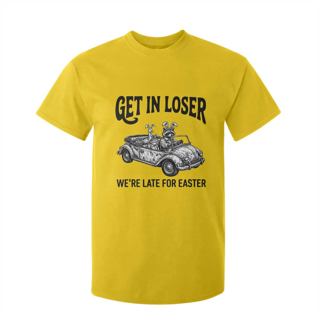 Get In Loser We're Late For Easter T Shirt For Kid Funny Easter Raccoon Frog Goose Humor TS14 Daisy Print Your Wear