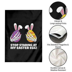 Stop Staring at My Easter Eggs Garden Flag Funny Skeleton Bunny Easter TS14 Print Your Wear