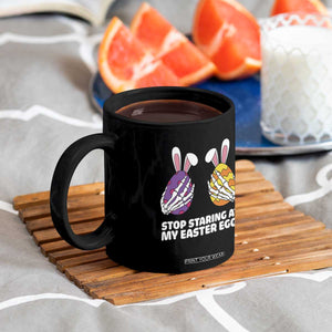 Stop Staring at My Easter Eggs Coffee Mug Funny Skeleton Bunny Easter TS14 Print Your Wear