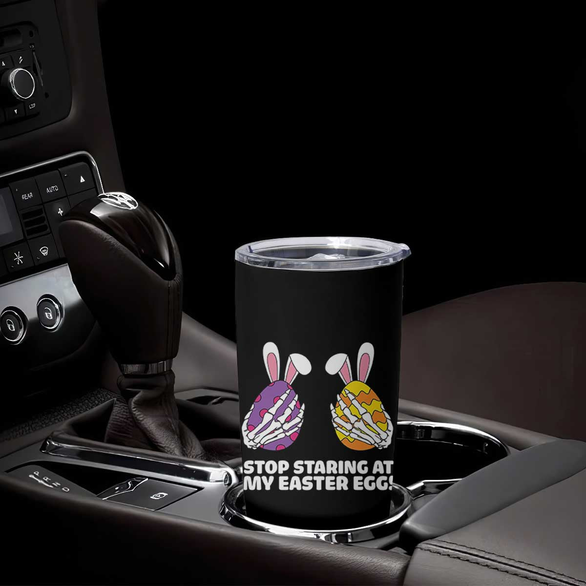 Stop Staring at My Easter Eggs Tumbler Cup Funny Skeleton Bunny Easter TS14 Print Your Wear
