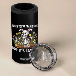 Funny Easter Skeleton 4 in 1 Can Cooler Tumbler When You're Dead Inside But It's Easter TS14 Print Your Wear