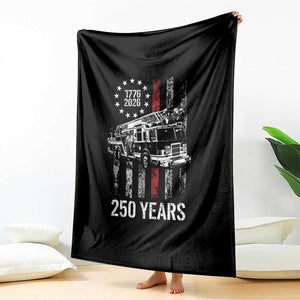 Fireman 250 Years of America Throw Blanket Fireman American Flag Thin Red Line Firefighter TS14 Print Your Wear