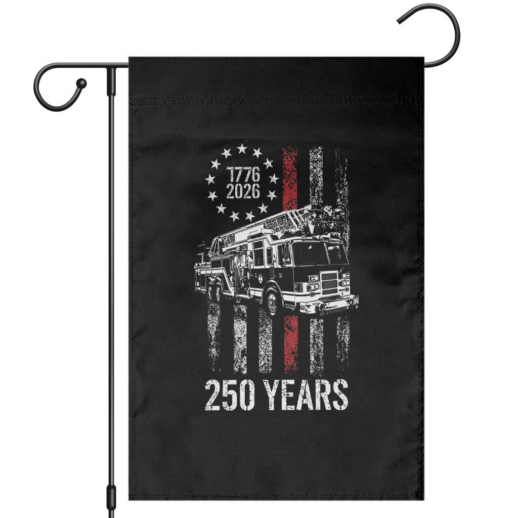 Fireman 250 Years of America Garden Flag Fireman American Flag Thin Red Line Firefighter TS14 Black Print Your Wear