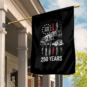 Fireman 250 Years of America Garden Flag Fireman American Flag Thin Red Line Firefighter TS14 Print Your Wear